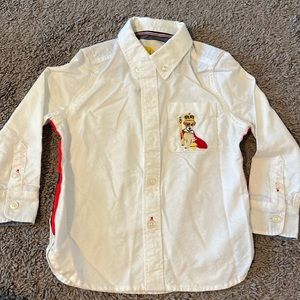 Boden Boys Button-Down with Dog Emblem